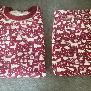 Pact Women’s Christmas Red and White Pajama Set